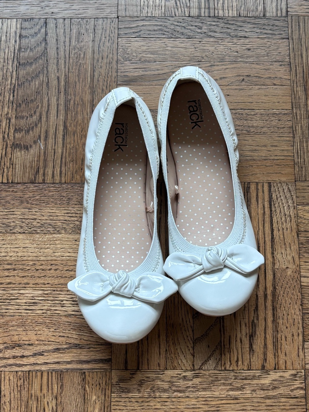 Nordstrom Ivory Knot-Toe Ballet Flats